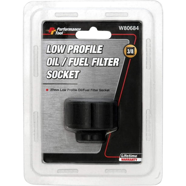 OIL 27MM  NEW IN PACKAGE  W80684 SEE PICS FUEL FILTER SOCKET  LOW PROFILE 3/8 